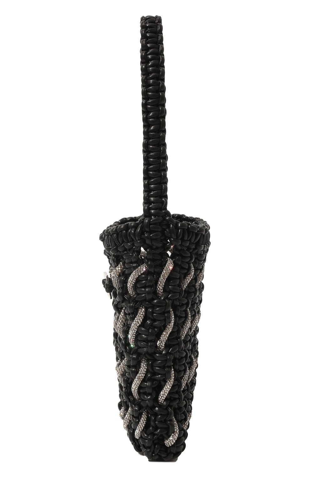 Женский сумка-тоут woven small YUZEFI черного цвета, арт. YUZC0-HB-SWCT-01 | Фото 4 (Сумки-технические: Сумки-шопперы; Материал: Текстиль, Экокожа; Размер: small)