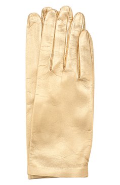 Женские кожаные перчатки DRIES VAN NOTEN золотого цвета, арт. 192-10102-385 | Фото 1 (Материал внутренний: Не назначено; Материал: Натуральная кожа; Материал сплава: Проставлено; Нос: Не проставлено; Статус проверки: Проверена категория)
