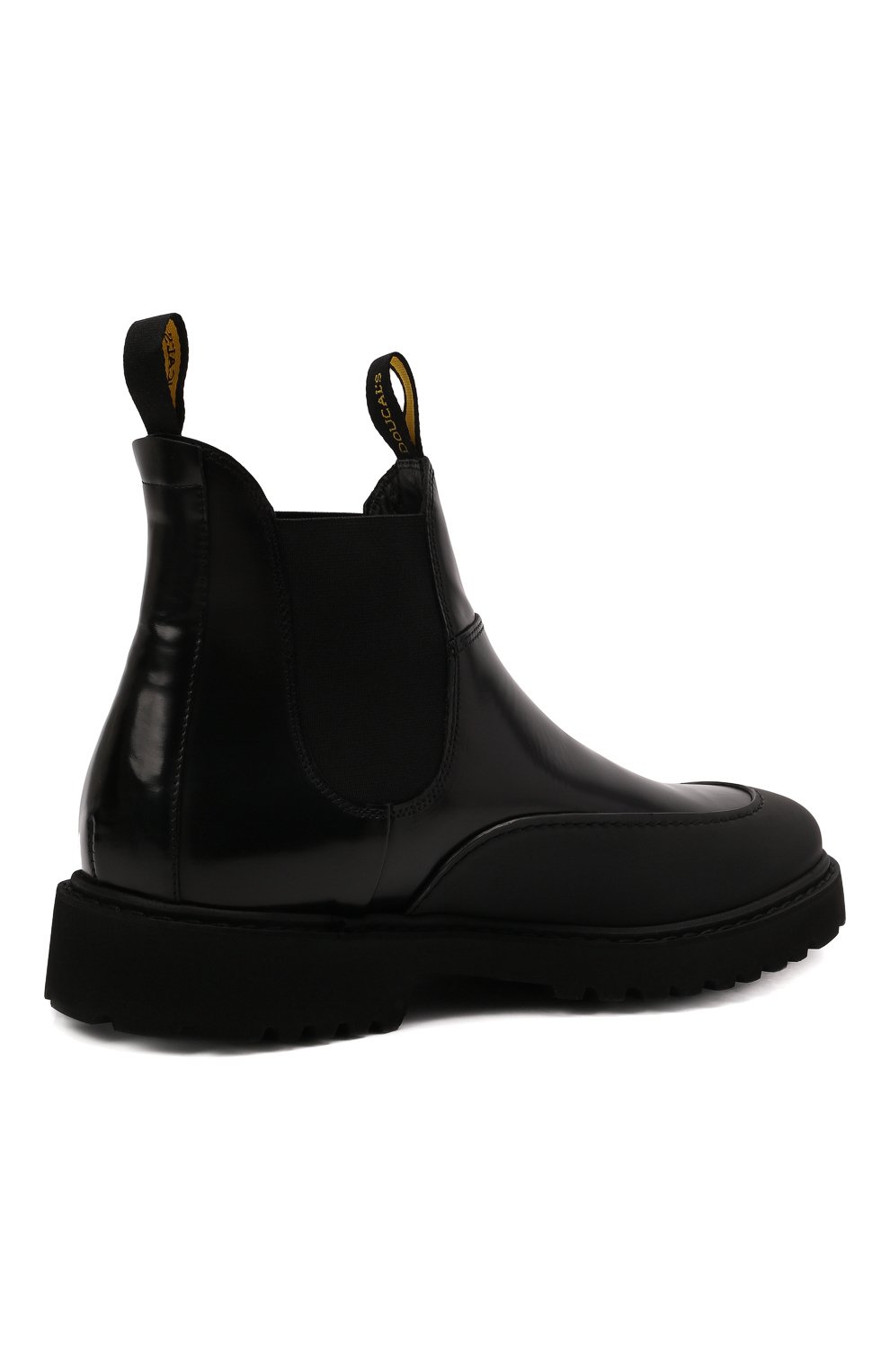 Мужские кожаные челси DOUCAL'S черного цвета, арт. DU2911CENTPF555NN00 | Фото 4 (Материал внешний: Кожа; Материал внутренний: Натуральная кожа; Материал утеплителя: Без утеплителя; Подошва: Плоская; Мужское Кросс-КТ: Сапоги-обувь, Челси-обувь)