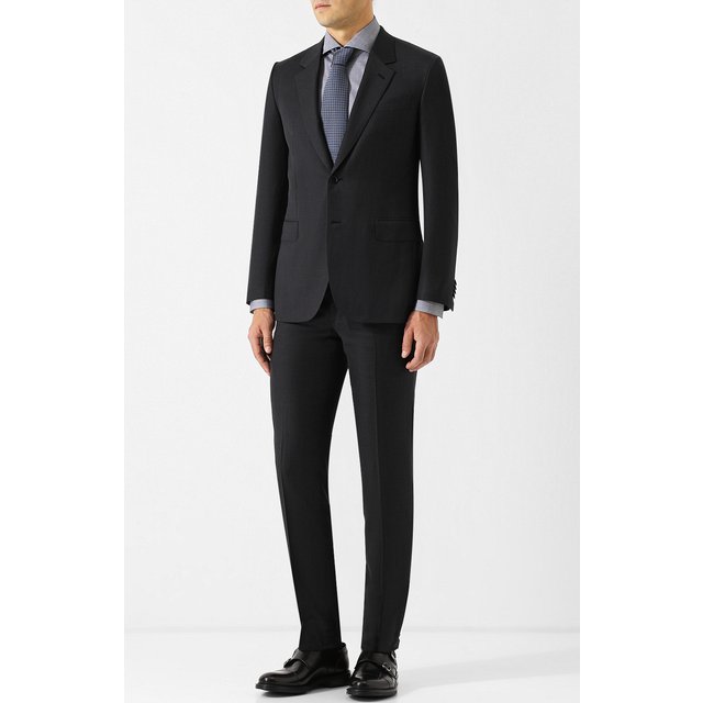 фото Шерстяной костюм с однобортным пиджаком brioni