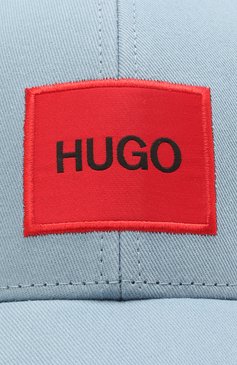 Мужской хлопковая бейсболка HUGO голубого цвета, арт. 50449455 | Фото 3 (Материал: Текстиль, Хлопок)