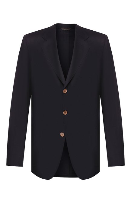 Мужской однобортный кашемировый пиджак LORO PIANA темно-синего цвета по цене 430500 руб., арт. FAF6214 | Фото 1