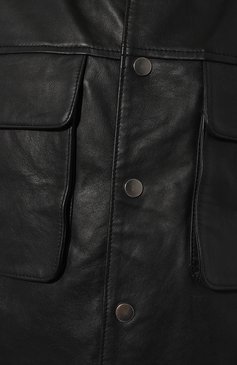 Женская кожаная куртка DEADWOOD черного цвета, арт. DW-WK0D0001W | Фото 5 (Кросс-КТ: Куртка; Рукава: Длинные; Материал подклада: Синтетический материал; Материал внешний: Натуральная кожа; Длина (верхняя одежда): Короткие; Стили: Кэжуэл)