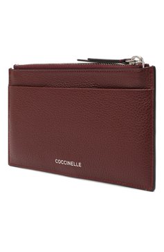 Женский кожаный футляр для кредитных карт COCCINELLE бордового цвета, арт. E5 GV1 19 D1 16 | Фото 2 (Материал: Натуральная кожа)