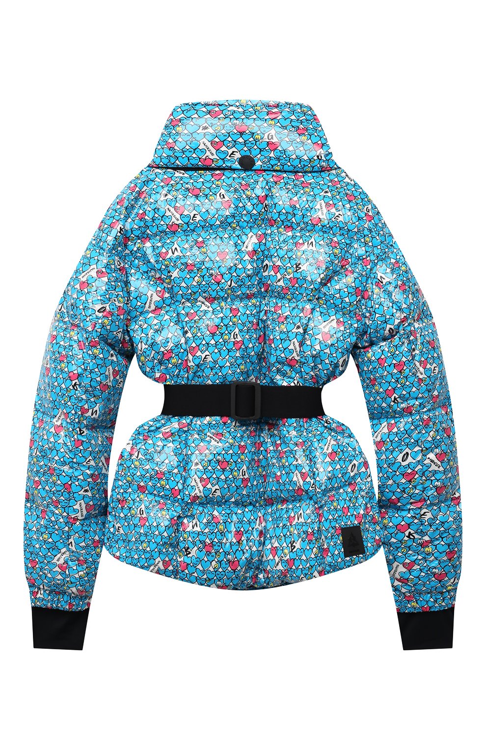 Детская пуховая куртка MONCLER голубого цвета, арт. G2-957-1A54V-10-595GB/8-10A | Фото 2 (Кросс-КТ: Зима; Девочки Кросс-КТ: Пуховик-верхняя одежда; Рукава: Длинные; Материал внешний: Синтетический материал; Материал сплава: Проставлено; Материал подклада: Синтетический материал; Драгоценные камни: Проставлено; Материал утеплителя: Пух и перо; Ростовка одежда: 10 - 11 лет | 140 - 146см, 8 лет | 128 см)