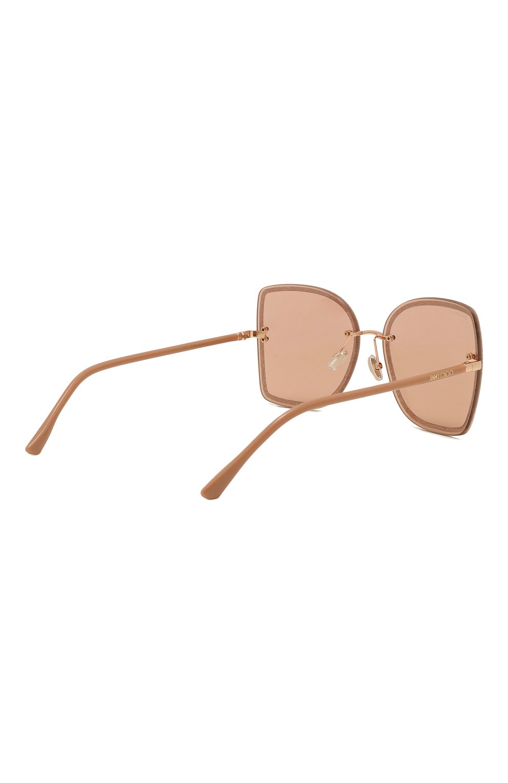 Женские солнцезащитные очки JIMMY CHOO розового цвета, арт. LETI FIB | Фото 3 (Тип очков: С/з; Оптика Гендер: оптика-женское; Очки форма: Бабочка)