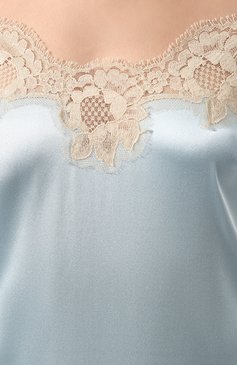 Женская сорочка из смеси шелка и хлопка DOLCE & GABBANA голубого цвета, арт. 06A00T/FUAD8 | Фото 5 (Материал внешний: Шелк)