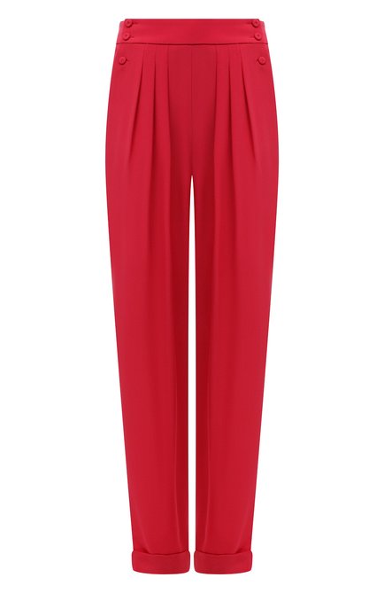 Женские шелковые брюки GIORGIO ARMANI красного цвета, арт. 2SHPP0ML/T034T | Фото 1 (Длина (брюки, джинсы): Стандартные; Материал внешний: Шелк; Стили: Романтичный; Женское Кросс-КТ: Брюки-одежда; Силуэт Ж (брюки и джинсы): Прямые)