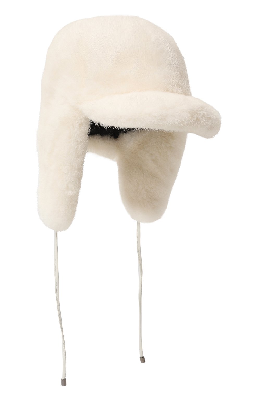 Женская белая шапка-ушанка из меха норки KUSSENKOVV купить в интернет-магазине ЦУМ, арт. 091700001226