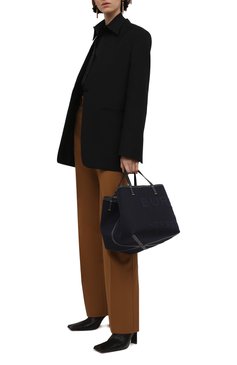 Женский сумка-шопер note medium BURBERRY темно-синего цвета, арт. 8044174 | Фото 3 (Сумки-технические: Сумки-шопперы; Размер: medium; Материал: Текстиль)