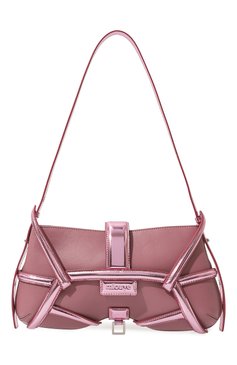 Женская сумка MLOUYE розового цвета, арт. 10-067 | Фото 1 (Сумки-технические: Сумки top-handle; Размер: medium; Материал: Натуральная кожа; Материал сплава: Проставлено; Драгоценные камни: Проставлено)