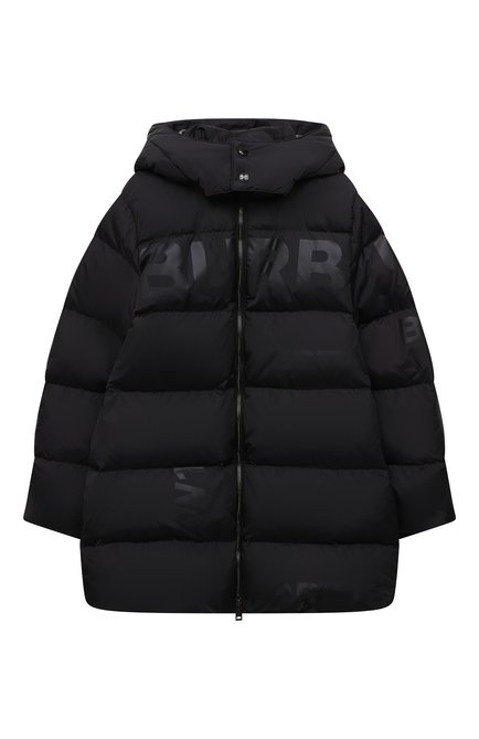 Детского пуховая куртка BURBERRY черного цвета по цене 78450 руб., арт. 8044540 | Фото 1