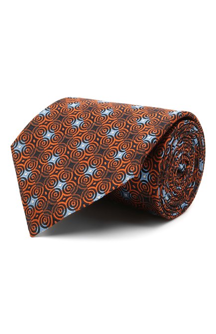 Мужской шелковый галстук ERMENEGILDO ZEGNA оранжевого цвета по цене 19650 руб., арт. Z9D84/1XW | Фото 1