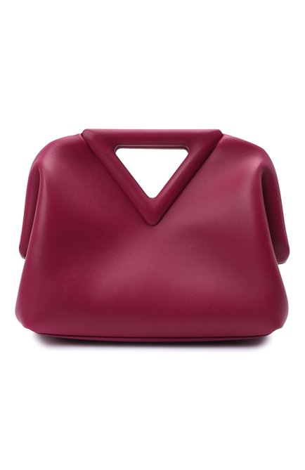 Женская сумка point small BOTTEGA VENETA фуксия цвета, арт. 658476/VCP40 | Фото 1 (Материал: Натуральная кожа; Размер: small; Сумки-технические: Сумки top-handle; Ремень/цепочка: На ремешке)