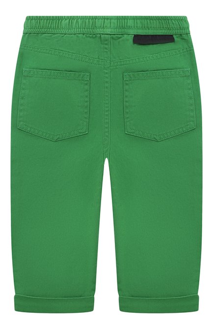 Детские хлопковые брюки STELLA MCCARTNEY зеленого цвета, арт. TU6680 | Фото 2 (Нос: Не проставлено; Материал внешний: Хлопок; Материал сплава: Проставлено)