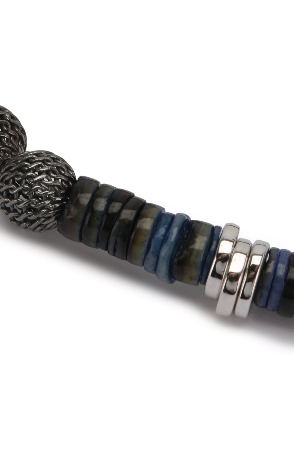 Мужской серебряный браслет TATEOSSIAN синего цвета, арт. BL7320 | Фото 3 (Материал: Серебро)