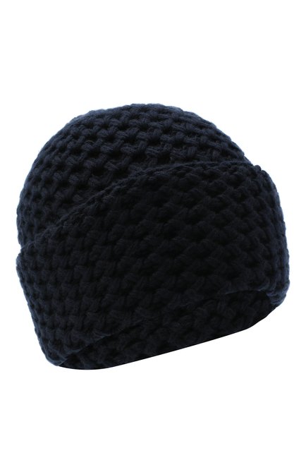 Женская кашемировая шапка INVERNI темно-синего цвета, арт. 4232CM | Фото 1 (Материал: Шерсть, Кашемир, Текстиль)