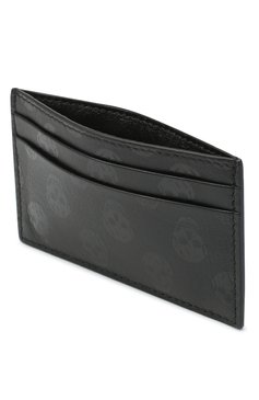 Мужской кожаный ф утляр для кредитных карт ALEXANDER MCQUEEN черного цвета, арт. 602144/1AAAN | Фото 3 (Материал: Натуральная кожа)