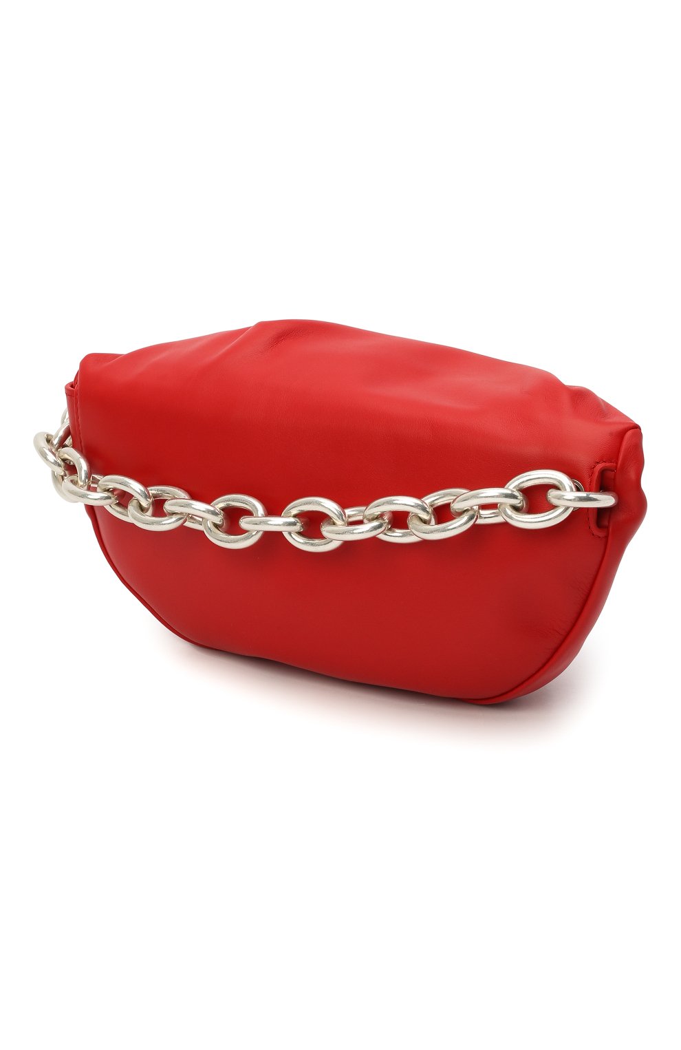Женская поясная сумка chain pouch BOTTEGA VENETA красного цвета, арт. 651445/VCP41 | Фото 3 (Материал: Натуральная кожа; Региональные ограничения белый список (Axapta Mercury): RU; Материал сплава: Проставлено; Стили: Классический; Драгоценные камни: Проставлено; Размер: small)
