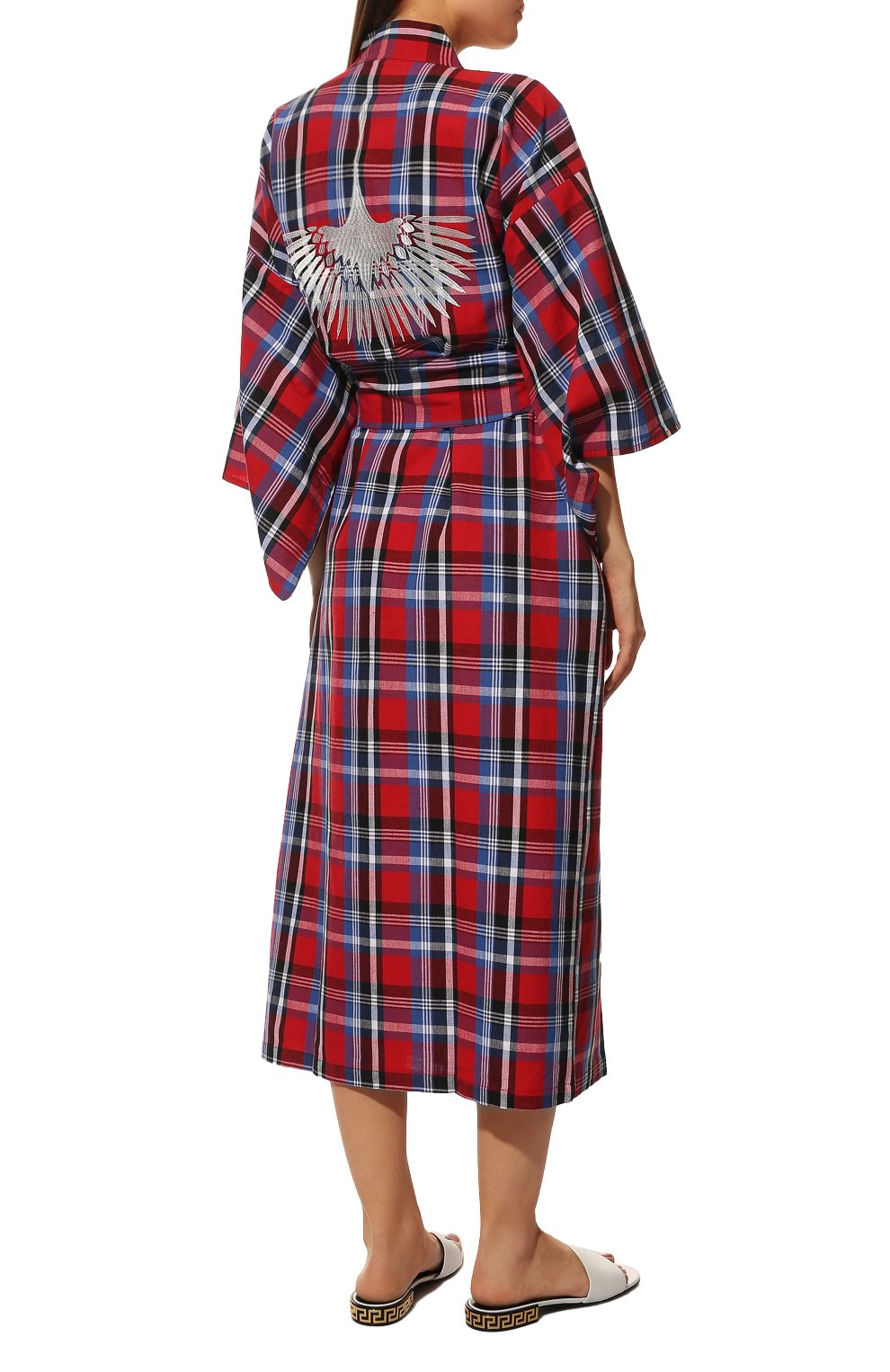 Женское хлопковое кимоно KLEED LOUNGEWEAR красного цвета, арт. MASAI KIM0N0 | Фото 4 (Случай: Повседневный; Женское Кросс-КТ: Платье-пляжная одежда, Платье-одежда; Региональные ограничения белый список (Axapta Mercury): Не проставлено; Материал сплава: Проставлено; Нос: Не проставлено; Материал внешний: Хлопок; Стили: Спорт-шик, Бохо; Длина Ж (юбки, платья, шорты): Миди; Драгоценные камни: Проставлено; Рукава: 3/4)