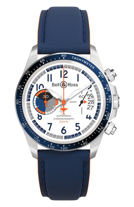 Мужские часы racing bird chrono BELL&ROSS бесцветного цвета, арт. BRV294-BB-ST/SCA | Фото 1 (Материал корпуса: Сталь; Цвет циферблата: Белый; Механизм: Автомат)