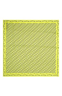 Женский шелковый платок KENZO желтого цвета, арт. FB58EW320PFN | Фото 5 (Принт: С принтом; Материал: Текстиль, Шелк)