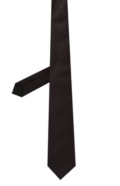Мужской шелковый галстук VAN LAACK темно-коричневого цвета, арт. LER0Y/K04325 | Фото 3 (Материал: Текстиль, Шелк; Принт: Без принта; Материал сплава: Проставлено; Нос: Не проставлено)