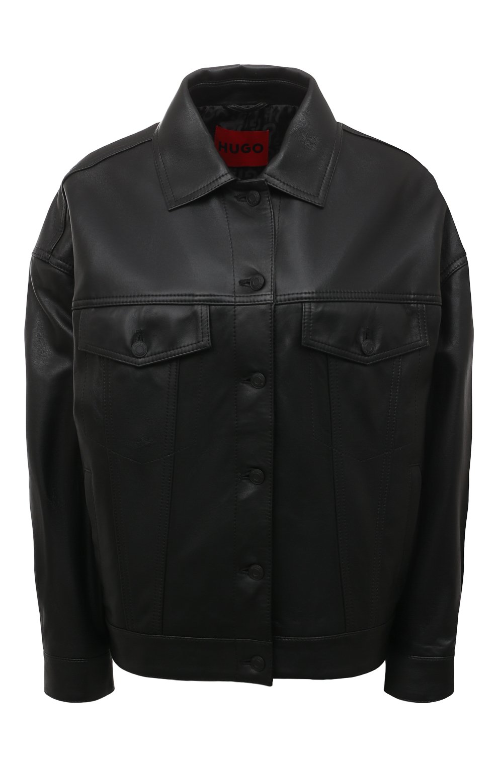 Куртки HUGO, Кожаная куртка HUGO, Шри-Ланка, Чёрный, Кожа натуральная: 100%;, 13380348  - купить