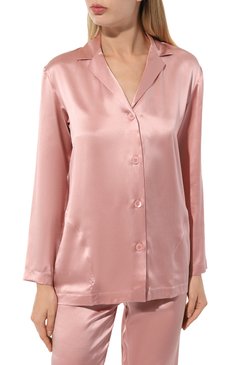 Женская шелковая пижама LA PERLA розового цвета, арт. 0020288 | Фото 3 (Материал внешний: Шелк; Материал сплава: Проставлено; Нос: Не проставлено)