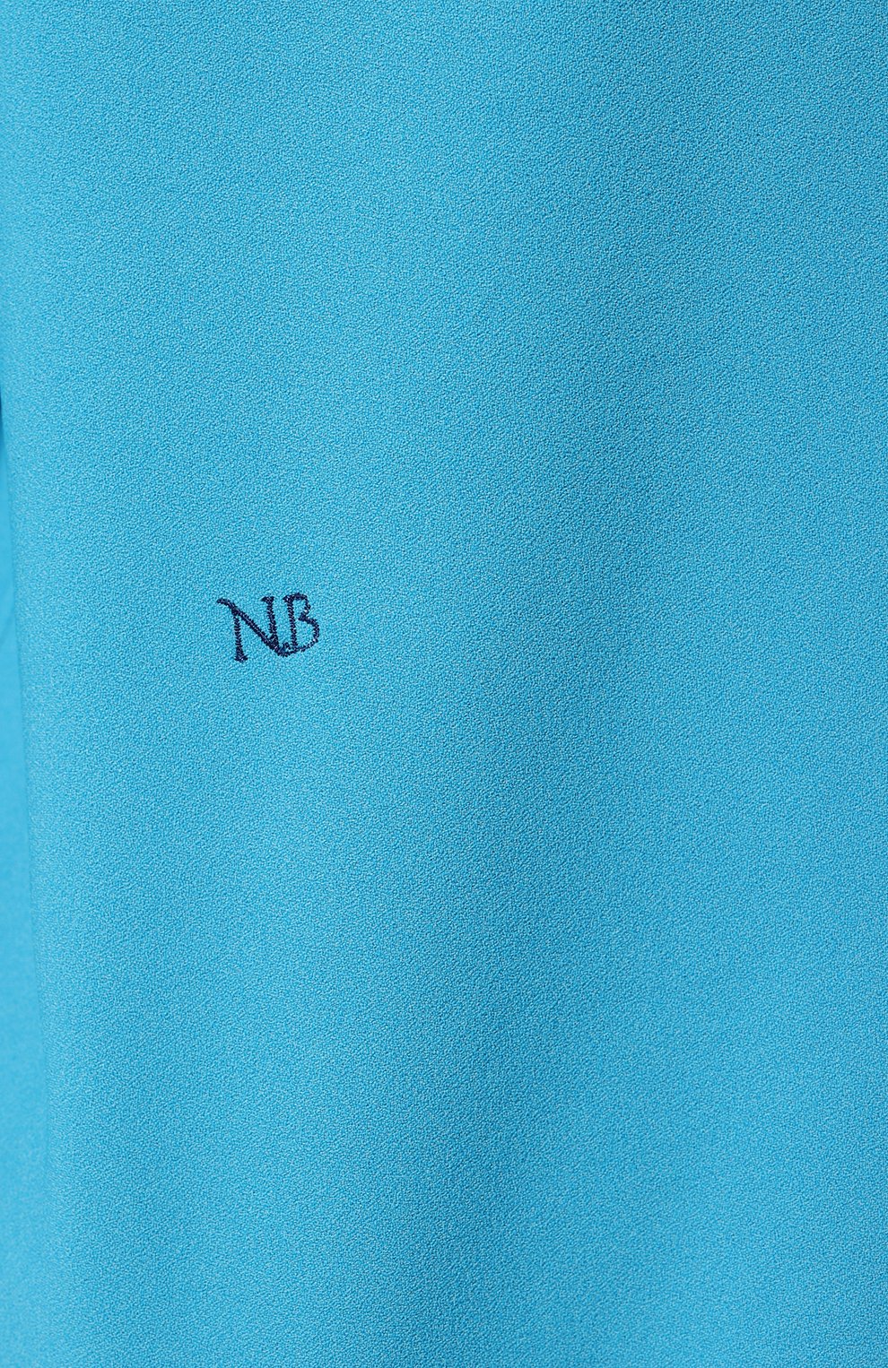 Женская рубашка из вискозы NOBLE&BRULEE голубого цвета, арт. NB10/160223/8 | Фото 5 (Рукава: Длинные; Принт: Без принта; Женское Кросс-КТ: Рубашка-одежда; Длина (для топов): Удлиненные; Материал внешний: Вискоза; Стили: Минимализм)