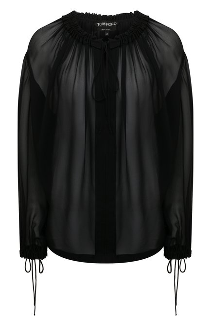 Женская шелковая блузка TOM FORD черного цвета по цене 170500 руб., арт. TS1890-FAX075 | Фото 1