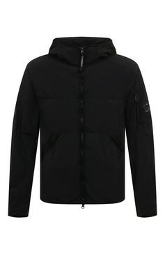 Мужская утепленная куртка C.P. COMPANY черного цвета, арт. 12CM0W099A-006124G | Фото 1 (Кросс-КТ: Куртка; Рукава: Длинные; Материал внешний: Синтетический материал; Мужское Кросс-КТ: утепленные куртки; Стили: Спорт-шик; Материал подклада: Синтетический материал; Длина (верхняя одежда): Короткие)