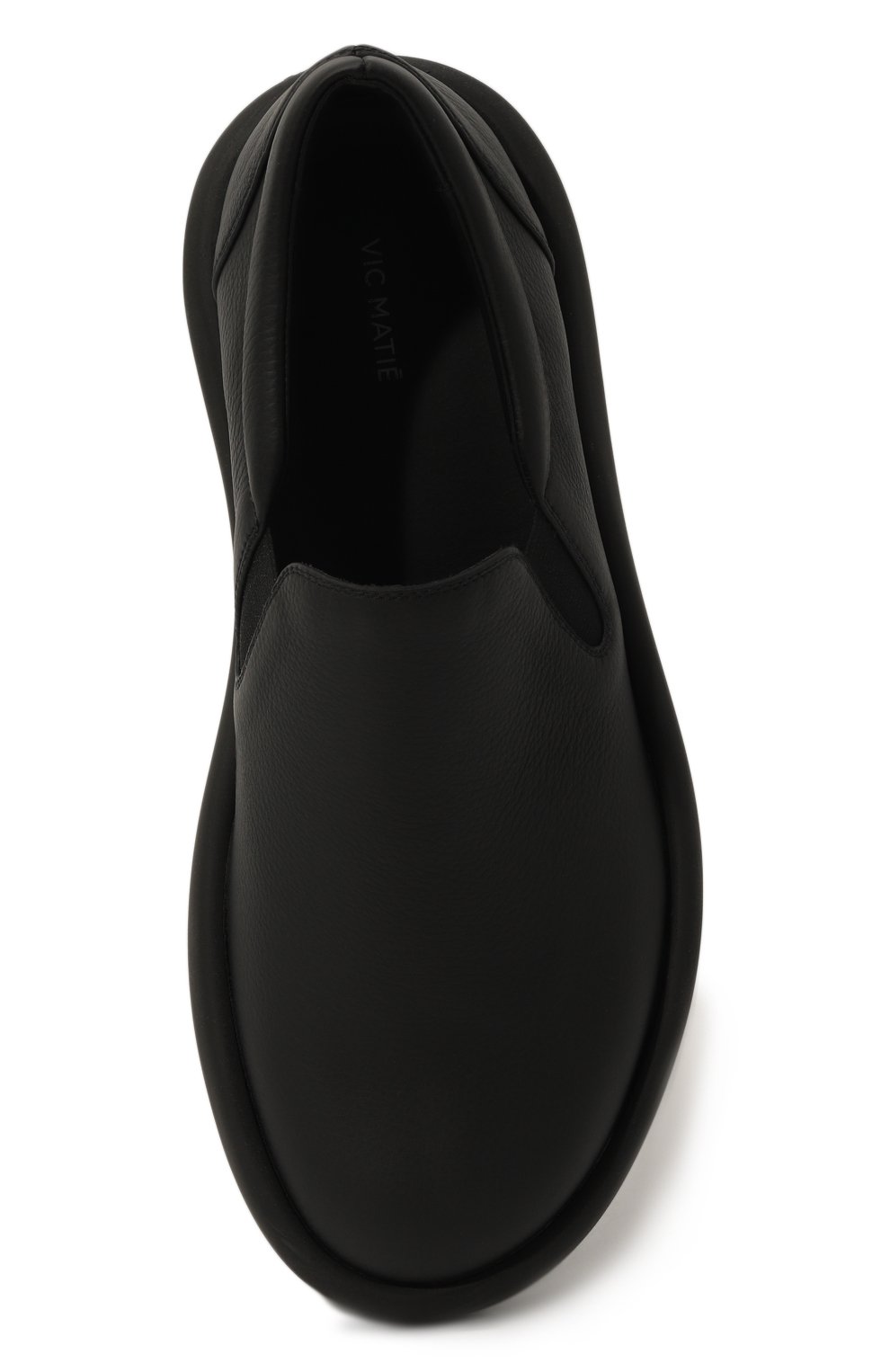 Мужские кожаные слипоны VIC MATIE черного цвета, арт. 1C6300U_C30A010101 | Фо то 6 (Материал внутренний: Натуральная кожа; Материал сплава: Проставлено; Нос: Не проставлено; Стили: Кэжуэл)