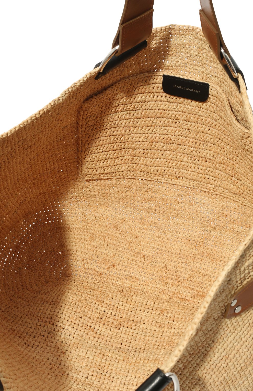 Женский сумка-шопер ISABEL MARANT бежевого цвета, арт. PP0396-22P021M/BAHIBA | Фото 5 (Сумки-технические: Сумки-шопперы; Матер�иал: Растительное волокно; Размер: large)