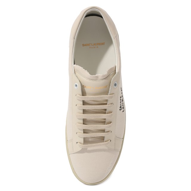 Текстильные кеды Court Classic Saint Laurent  611106/GUP10 Фото 6