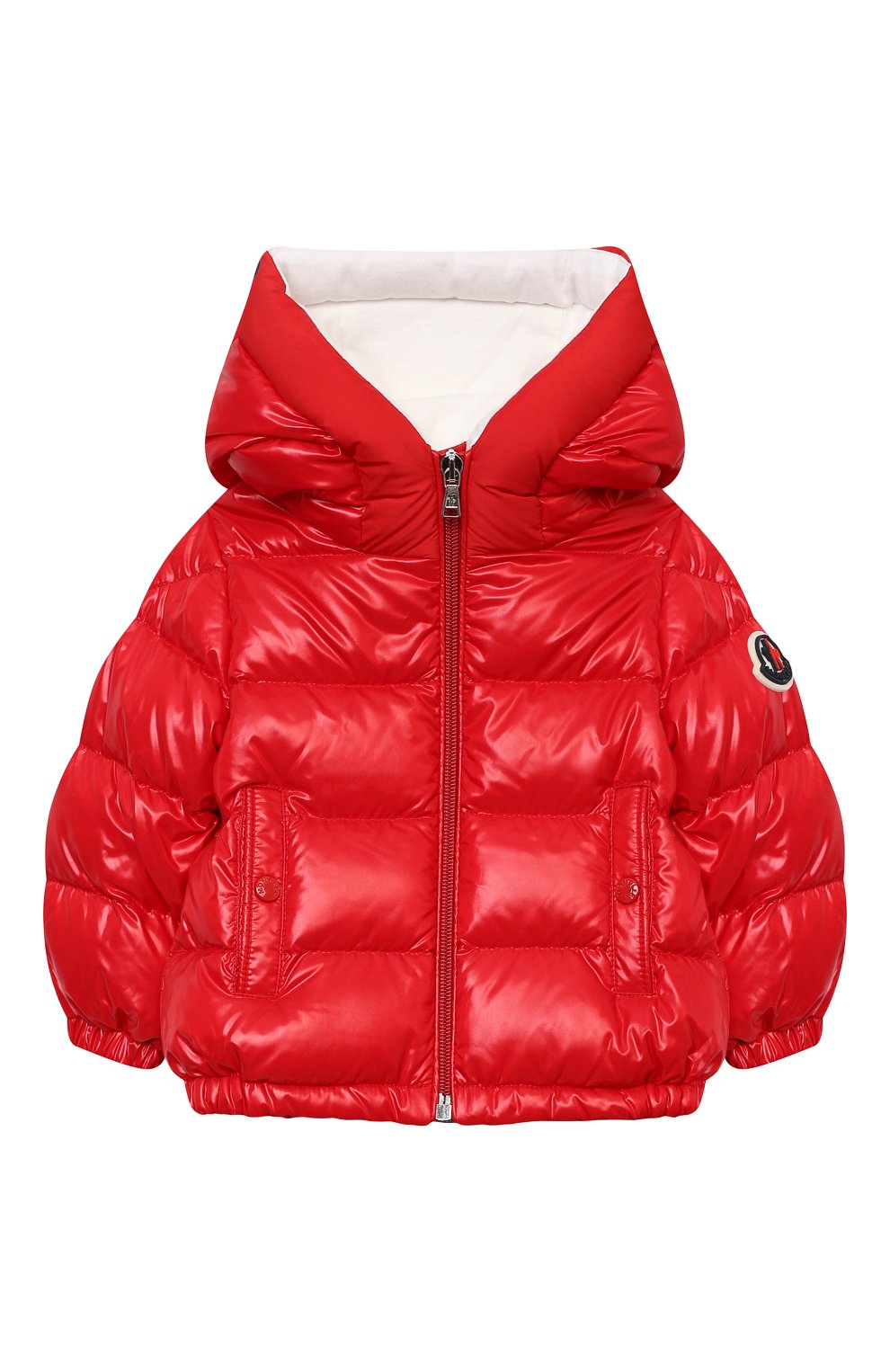 Детского комплект из комбинезона и куртки MONCLER красного цвета, арт. G2-951-1F517-20-68950/9-12M | Фото 2 (Кросс-КТ НВ: Верхняя одежда-одежда, Утепленные)