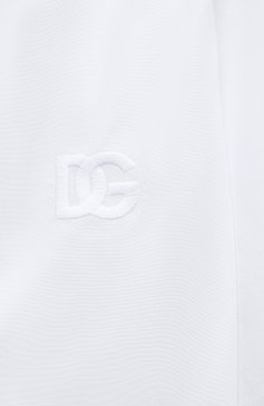 Детская хлопковая рубашка DOLCE & GABBANA белого цвета, арт. L43S91/FU5HW/2-6 | Фото 3 (Рукава: Длинные; Материал сплава: Проставлено; Материал внешний: Хлопок; Стили: Классический; Драгоценные камни: Проставлено)