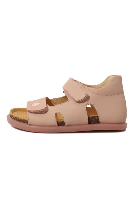 Детские кожаные сандалии WALKEY светло-розового цвета, арт. Y1A2-43095-0124302- | Фото 2 (Материал внутренний: Натуральная кожа; Нос: Не проставлено; Материал сплава: Проставлено)