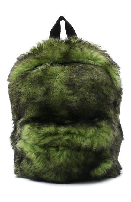 Женский рюкзак VETEMENTS зеленого цвета, арт. UAH21BA160 2402/W | Фото 1 (Размер: large; Материал: Натуральный мех; Стили: Кэжуэл)