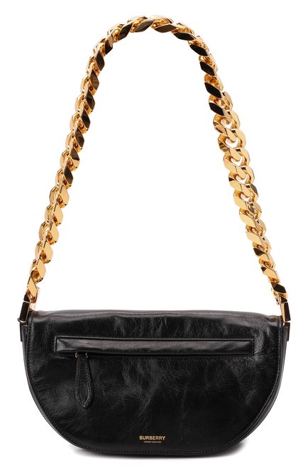 Женская сумка olympia medium BURBERRY черного цвета, арт. 8040119 | Фото 1 (Материал: Натуральная кожа; Размер: medium; Сумки-технические: Сумки top-handle)