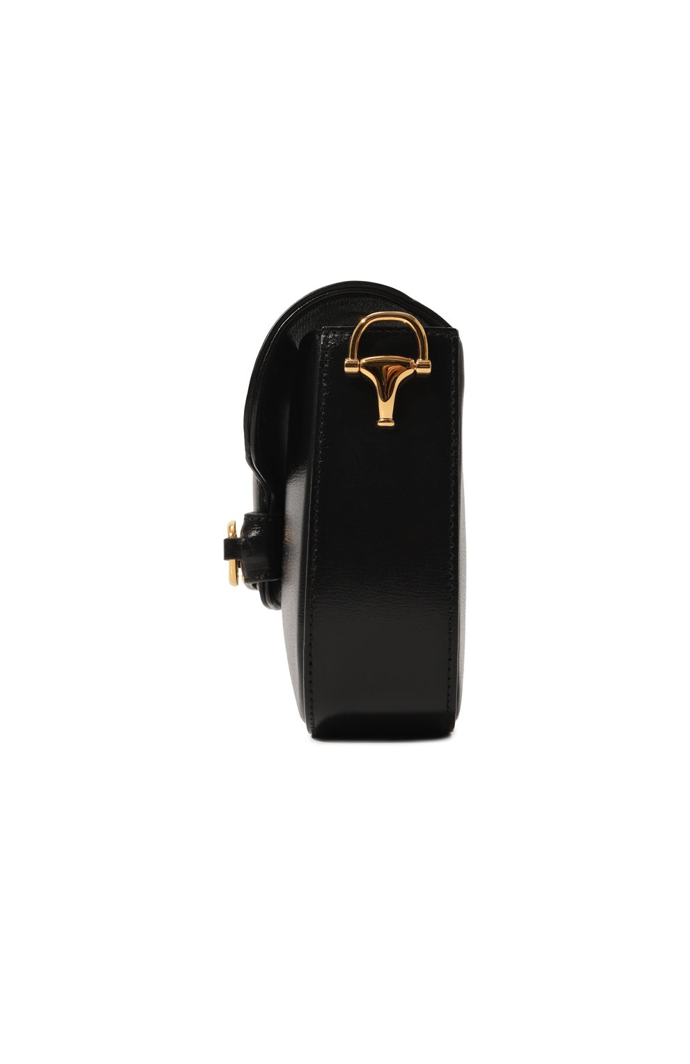 Женская сумка 1955 horsebit mini GUCCI черного цвета, арт. 658574 18YSG | Фото 4 (Сумки-технические: Сумки через плечо; Материал: Натуральная кожа; Размер: mini; Ремень/цепочка: На ремешке)