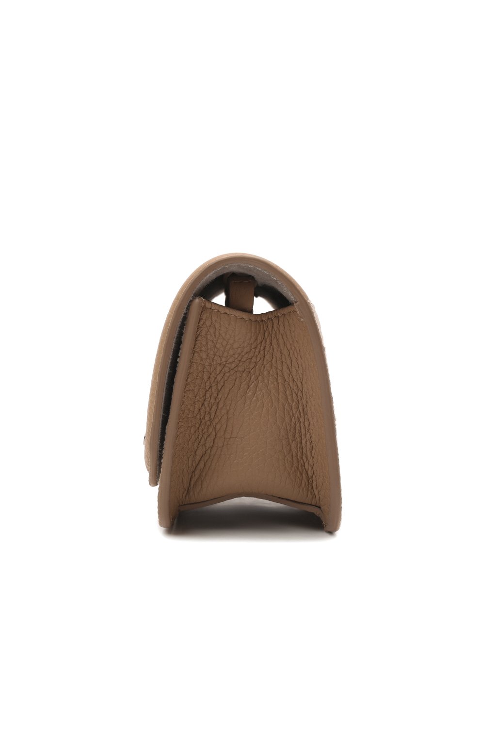 Женская сумка KITON бежевого цвета, арт. DMS0FI1N00841 | Фото 4 (Сумки-технические: Сумки через плечо; Материал: Натуральная кожа, Натуральная замша; Размер: mini; Ремень/цепочка: На ремешке)