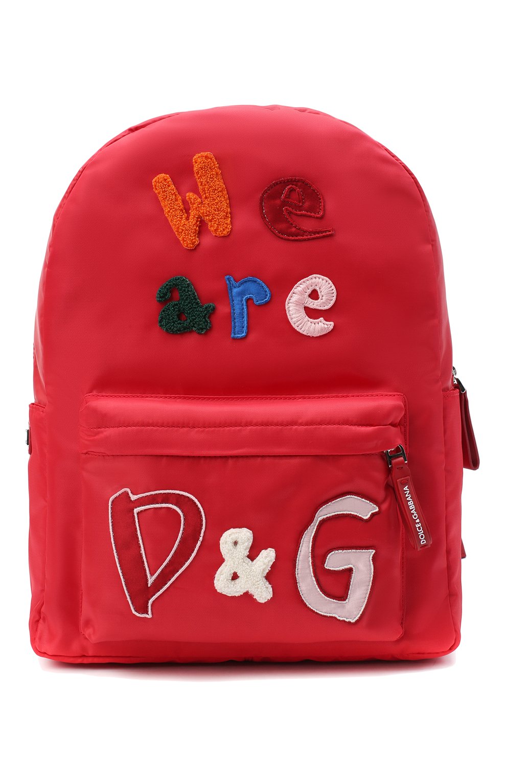 Детская рюкзак DOLCE & GABBANA красного цвета, арт. EB0224/AE172 | Фото 1 (Региональные ограничения белый список (Axapta Mercury): RU; Материал: Текстиль)