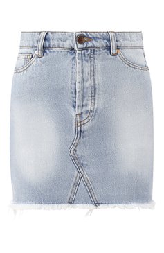 Женская джинсовая юбка ALEXANDRE VAUTHIER голубого цвета, арт. 191SK812 0318 | Фото 1 (Кросс-КТ: Деним; Длина Ж (юбки, платья, шорты): Мини; Женское Кросс-КТ: Юбка-одежда; Материал внешний: Хлопок; Статус проверки: Проверено, Проверена категория)