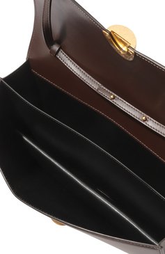 Женская сумка phoenix NEOUS темно-коричневого цвета, арт. 00027A | Фото 5 (Сумки-технические: Сумки top-handle; Размер: medium; Материал: Натуральная кожа; Материал сплава: Проставлено; Драгоценные камни: Проставлено)