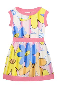 Детское платье из вискозы MOSCHINO разноцветного цвета, арт. HDV0DD/S0Q15/4-8 | Фото 1 (Рукава: Короткие; Случай: Повседневный; Материал сплава: Проставлено; Материал внешний: Вискоза; Девочки Кросс-КТ: Платье-одежда; Драгоценные камни: Проставлено; Ростовка одежда: 4 года | 104 см, 5 лет | 110 см, 6 лет | 116 см, 8 лет | 128 см)