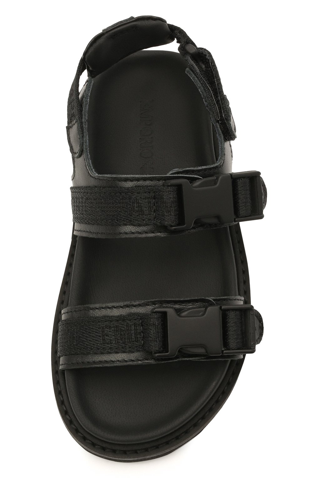 Мужского сандалии EMPORIO ARMANI черного цвета, арт. XMP004/X0T38 | Фото 4 (Региональные ограничения белый список (Axapta Mercury): RU)
