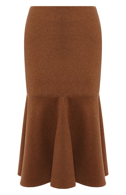 Женская кашемировая юбка GIORGIO ARMANI коричневого цвета по цене 179000 руб., арт. 9WHNN02C/T0020 | Фото 1