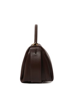 Женская сумка scorpius NEOUS темно-коричневого цвета, ар т. 00017A | Фото 4 (Сумки-технические: Сумки top-handle; Материал: Натуральная кожа; Материал сплава: Проставлено; Драгоценные камни: Проставлено; Размер: large)