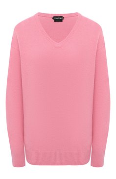 Женский кашемировый пуловер TOM FORD розового цвета, арт. MAK1049-YAX293 | Фото 1 (Материал внешний: Шерсть, Кашемир; Рукава: Длинные; Длина (для топов): Стандартные; Региональные ограничения белый список (Axapta Mercury): RU; Стили: Классический; Женское Кросс-КТ: Пуловер-одежда)